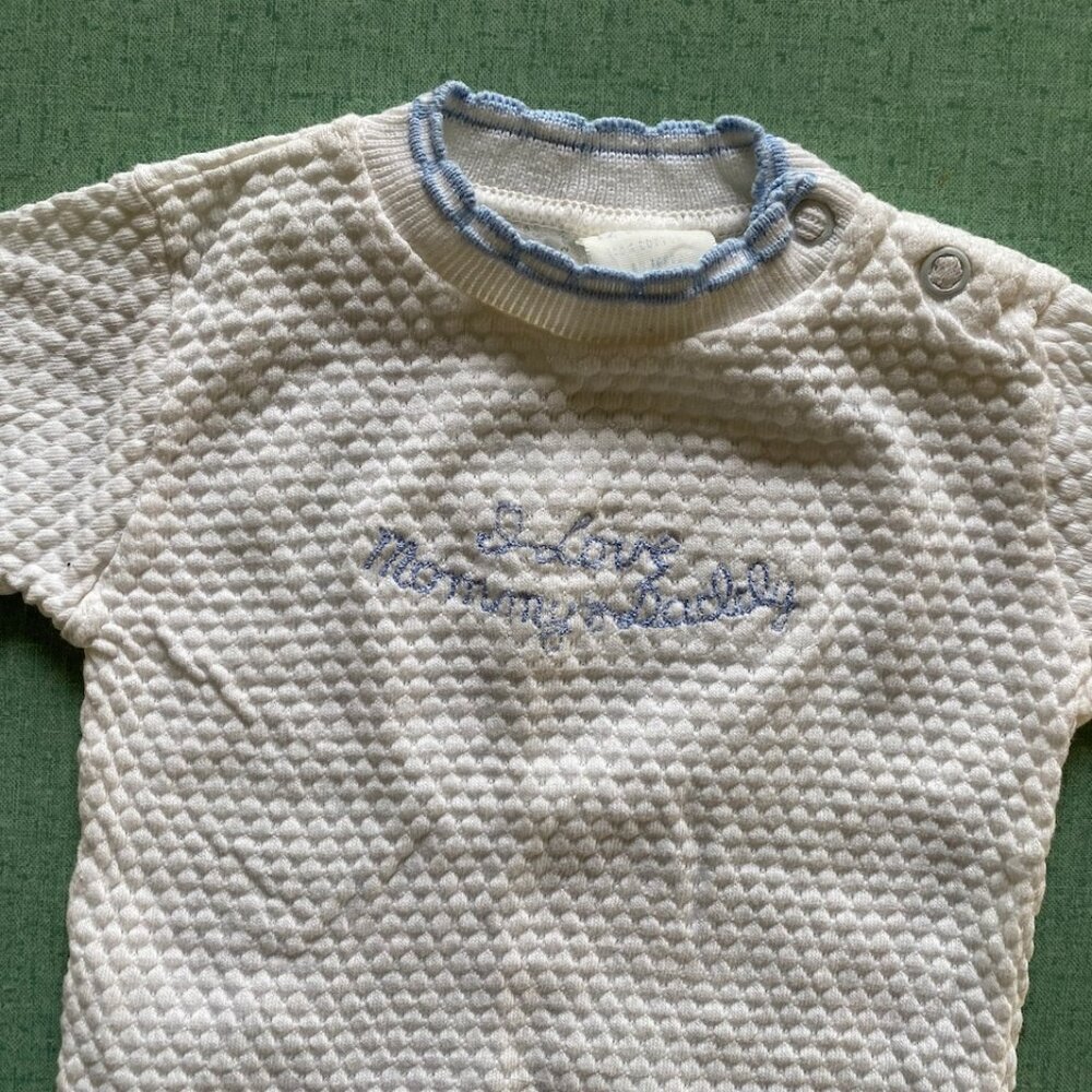 Vintage 'I Love My Mommy and Daddy' Snap Top Tee Shirt